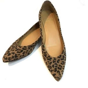Stuart Weitzman | Leopard Suede Mini Wedge Flats
